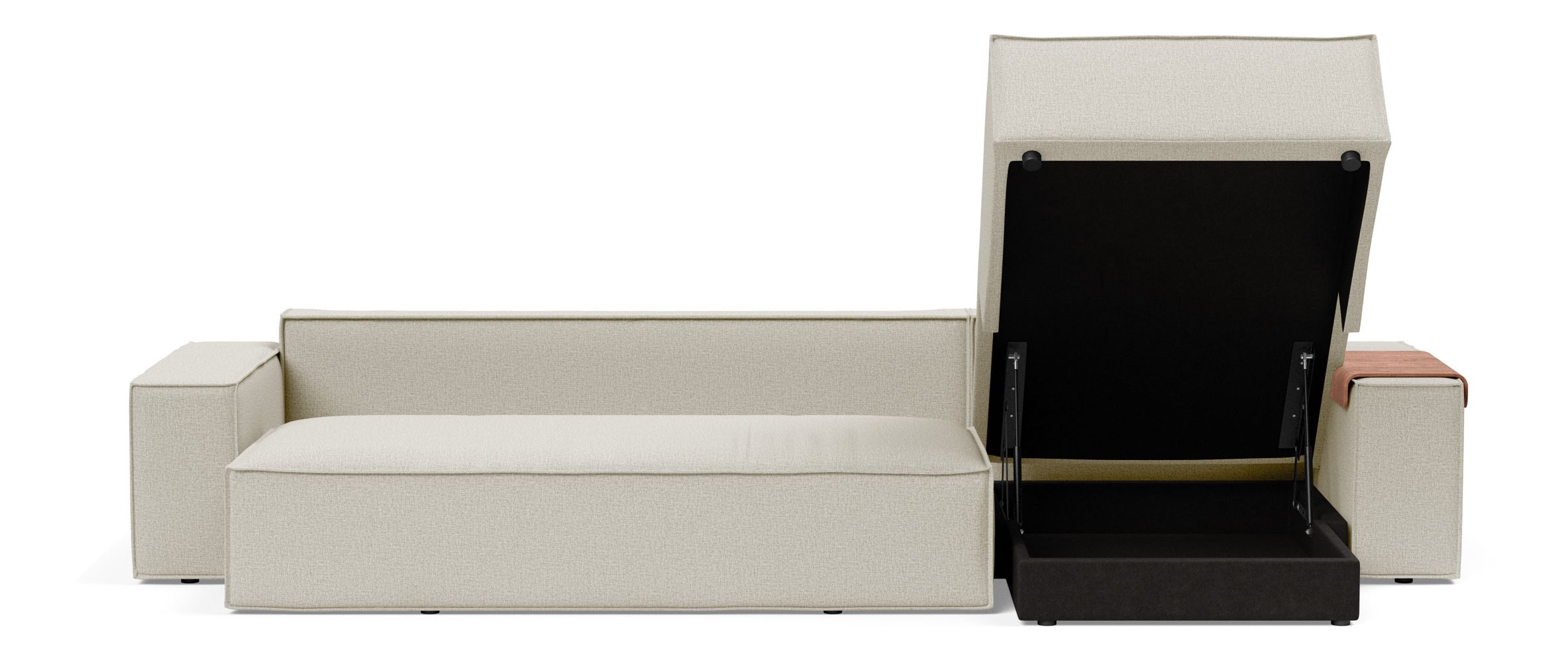Newilla Reversible Storage Sleeper Sectional w/ Wide Arm Rests