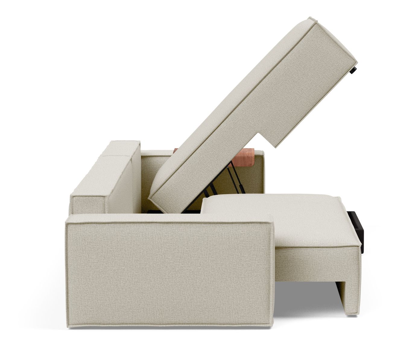 Newilla Reversible Storage Sleeper Sectional w/ Wide Arm Rests