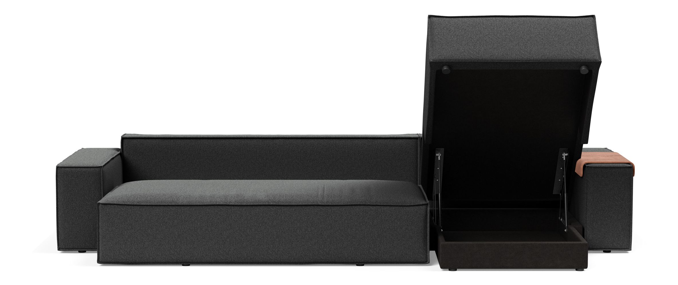 Newilla Reversible Storage Sleeper Sectional w/ Wide Arm Rests