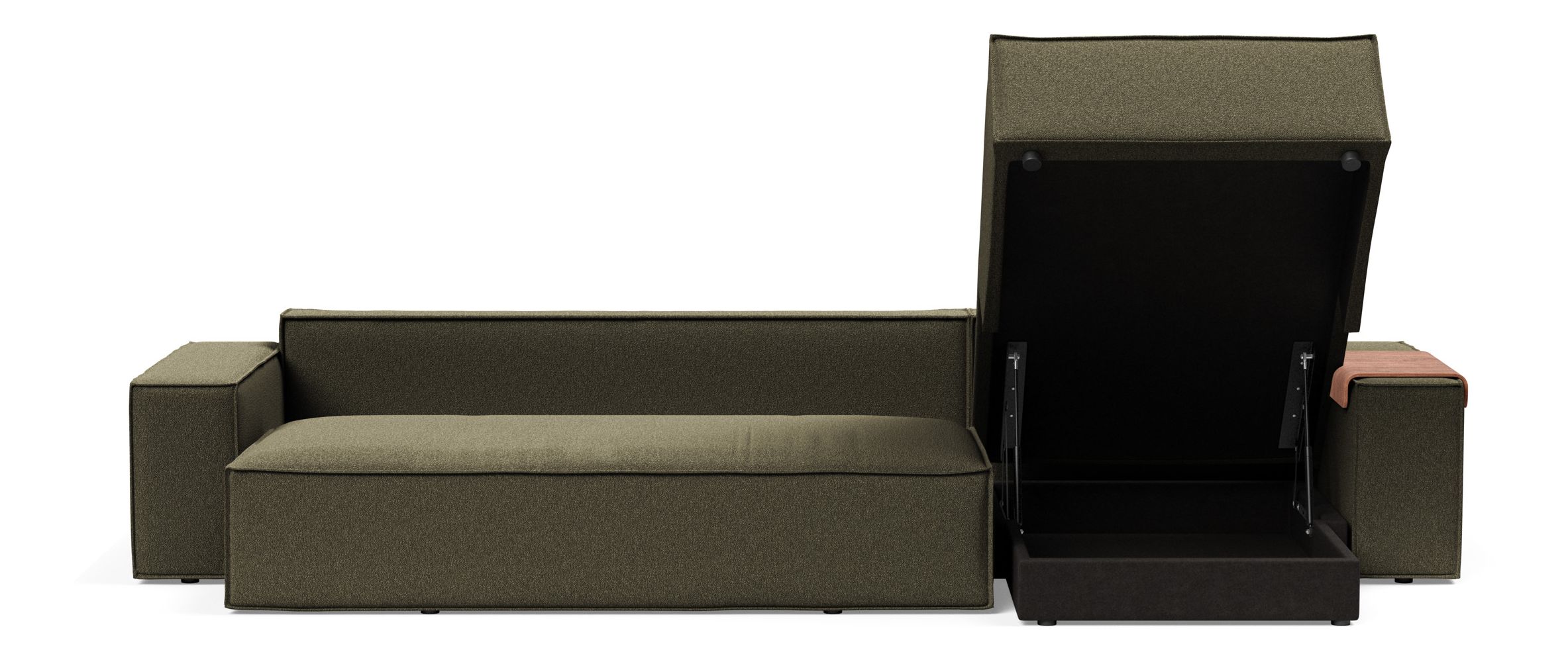 Newilla Reversible Storage Sleeper Sectional w/ Wide Arm Rests