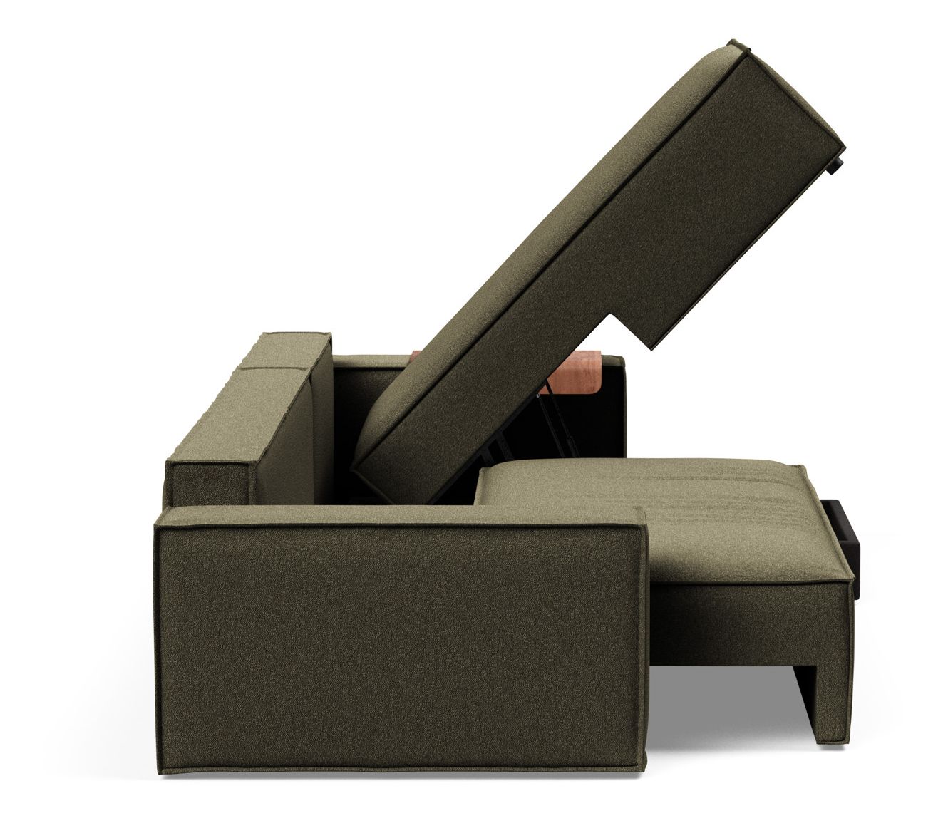 Newilla Reversible Storage Sleeper Sectional w/ Wide Arm Rests