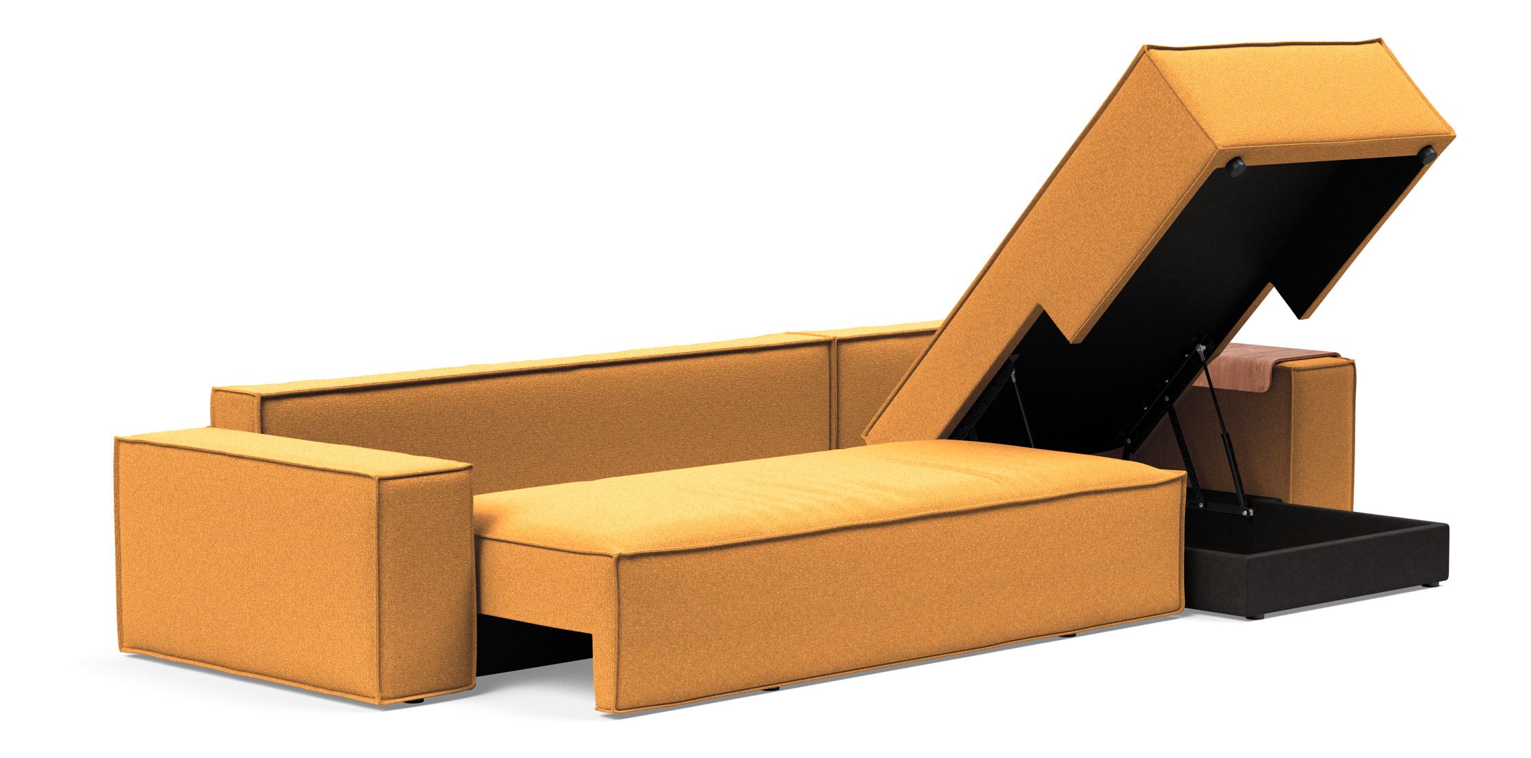 Newilla Reversible Storage Sleeper Sectional w/ Wide Arm Rests