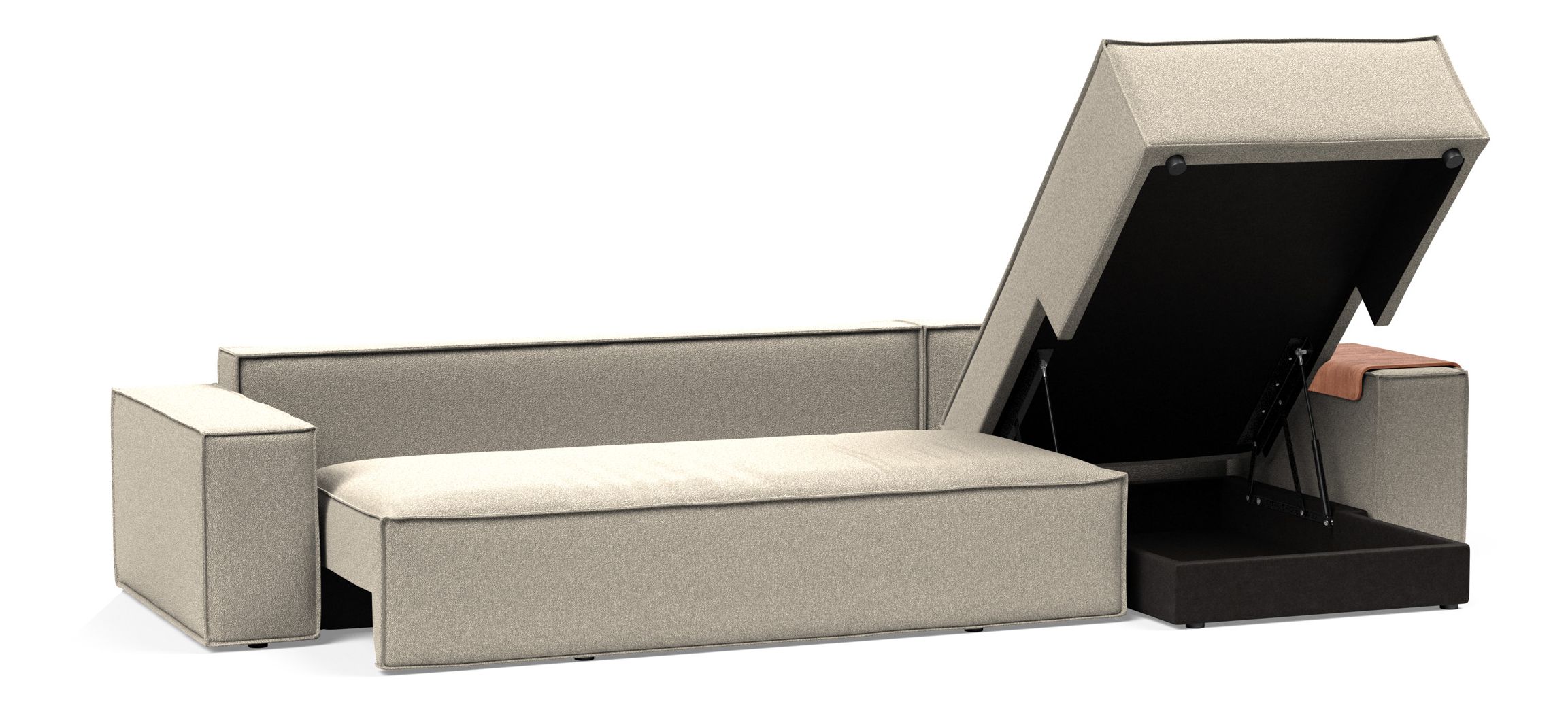 Newilla Sofa Bed with Lounger Reversable