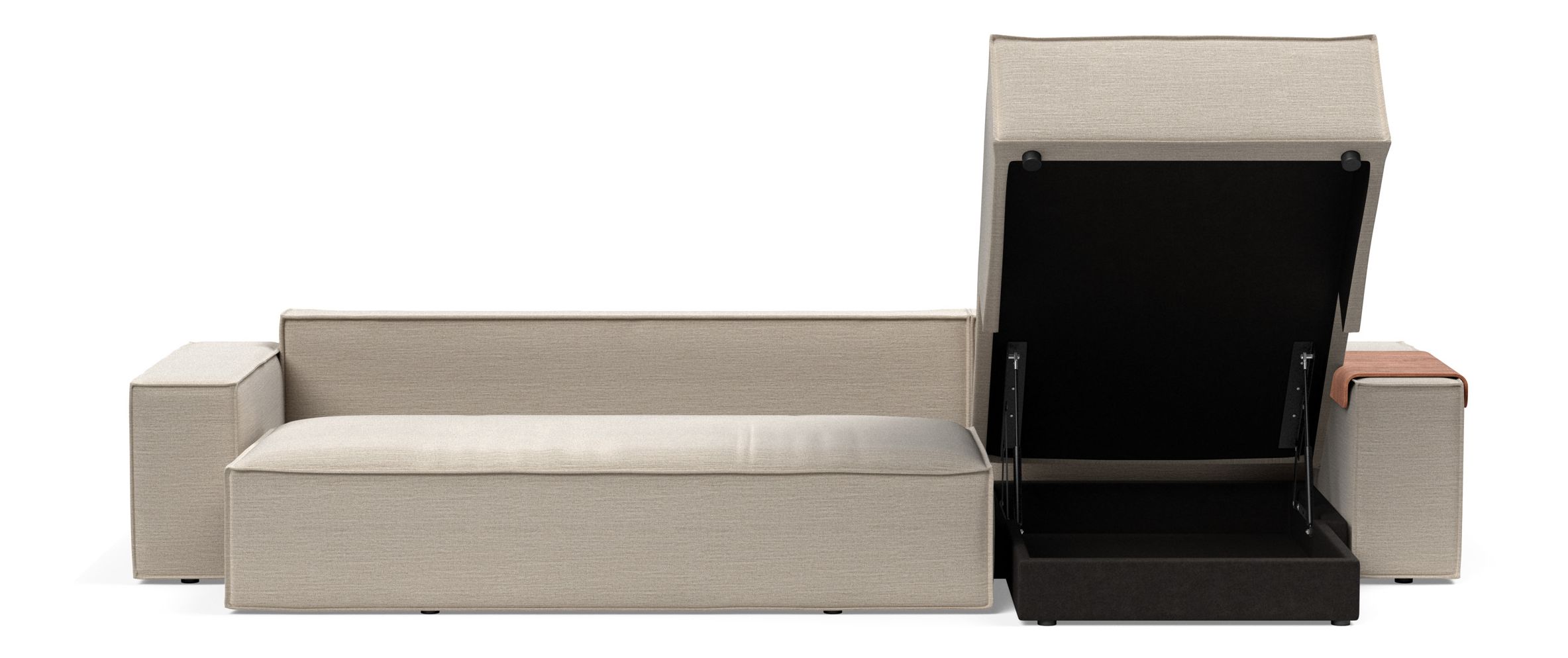Newilla Reversible Storage Sleeper Sectional w/ Wide Arm Rests