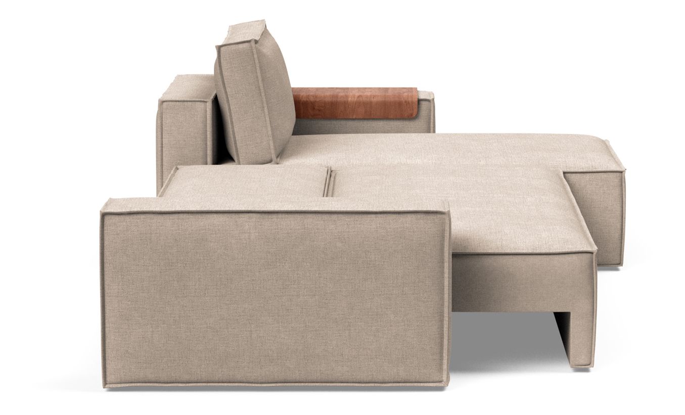 Newilla Reversible Storage Sleeper Sectional w/ Wide Arm Rests
