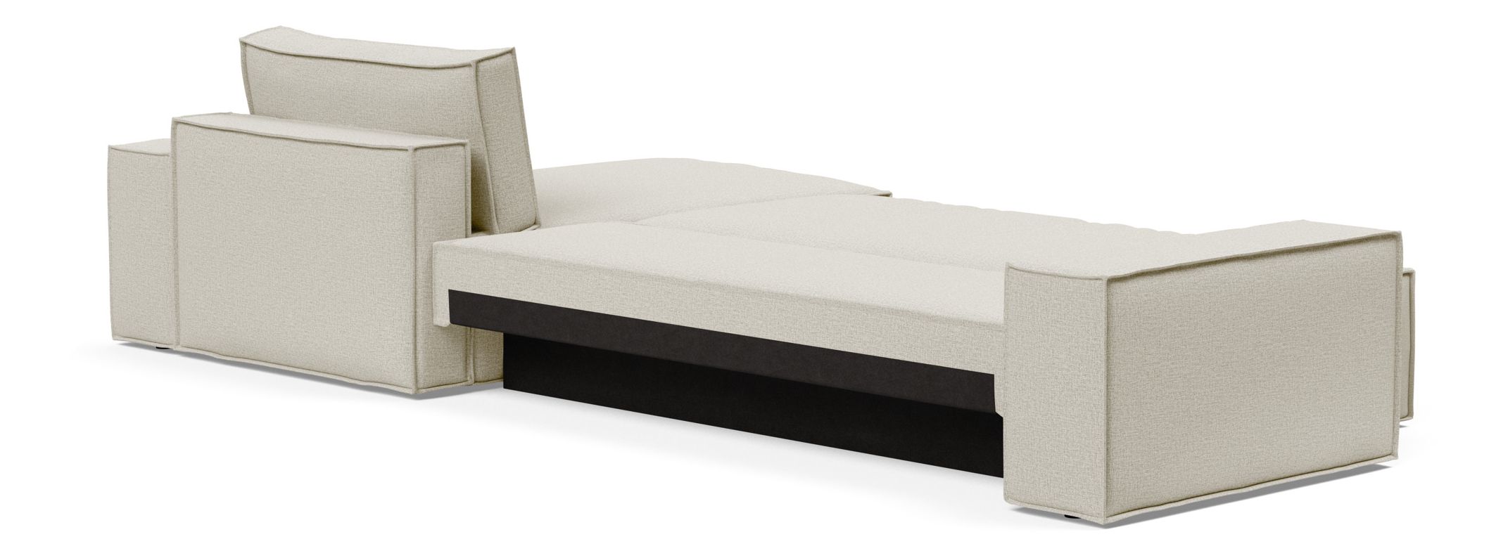 Newilla Polyester Fabric/Steel Reversible Storage Sleeper Sectional w/Wide Arm Rests
