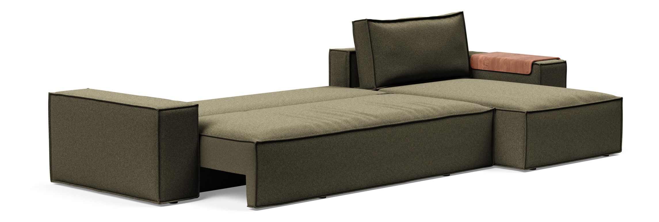 Newilla Reversible Storage Sleeper Sectional w/ Wide Arm Rests