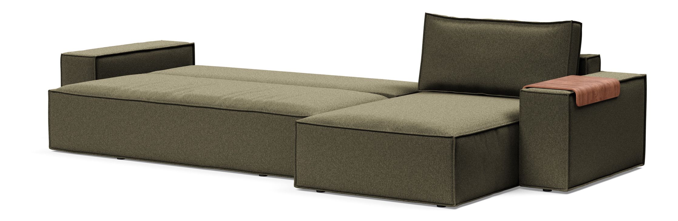 Newilla Reversible Storage Sleeper Sectional w/ Wide Arm Rests
