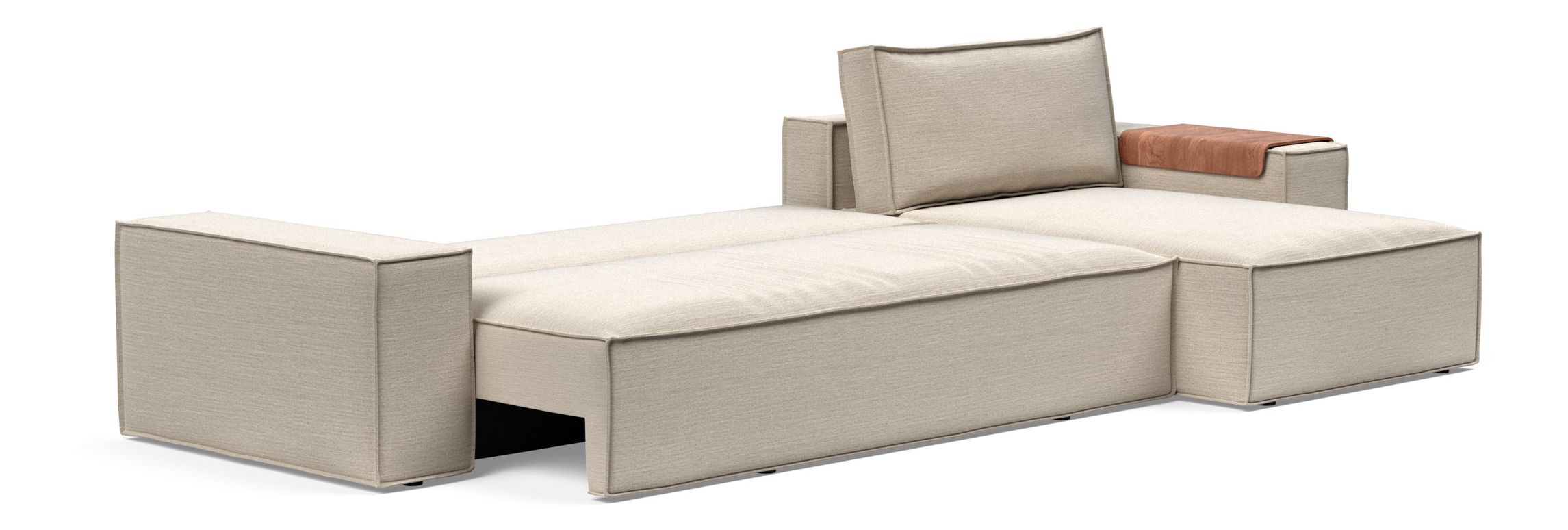 Newilla Reversible Storage Sleeper Sectional w/ Wide Arm Rests