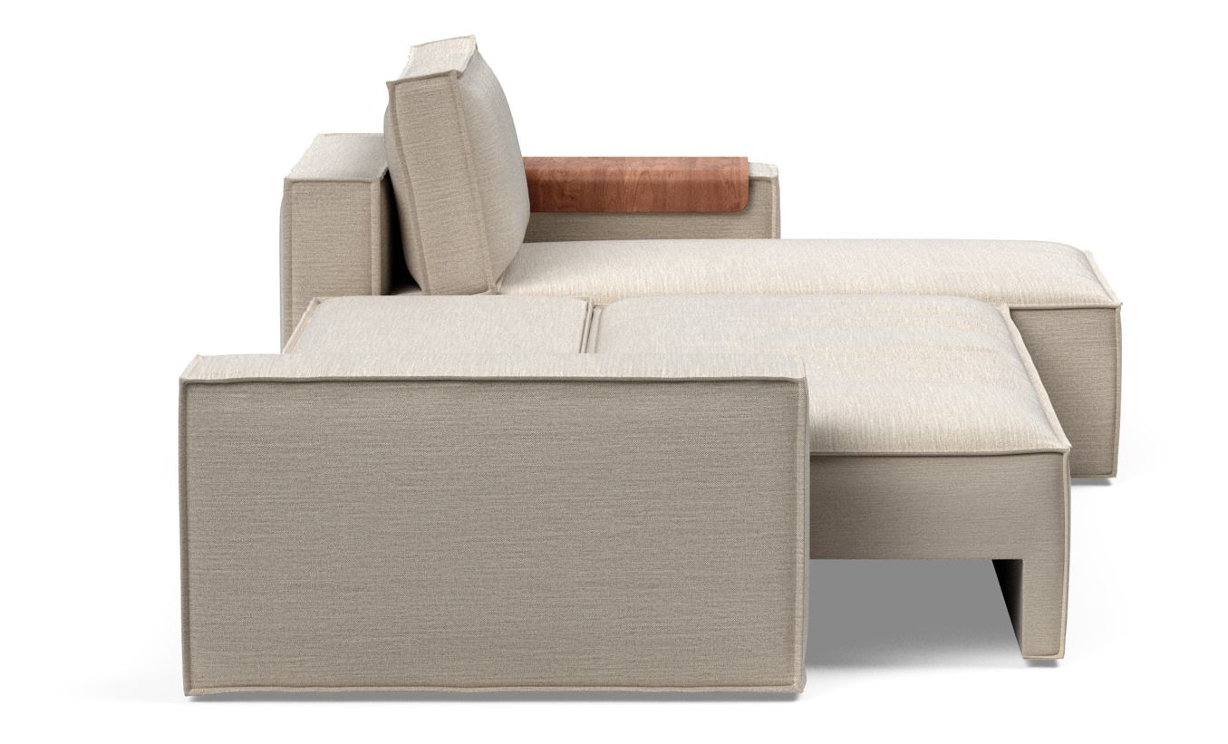 Newilla Reversible Storage Sleeper Sectional w/ Wide Arm Rests