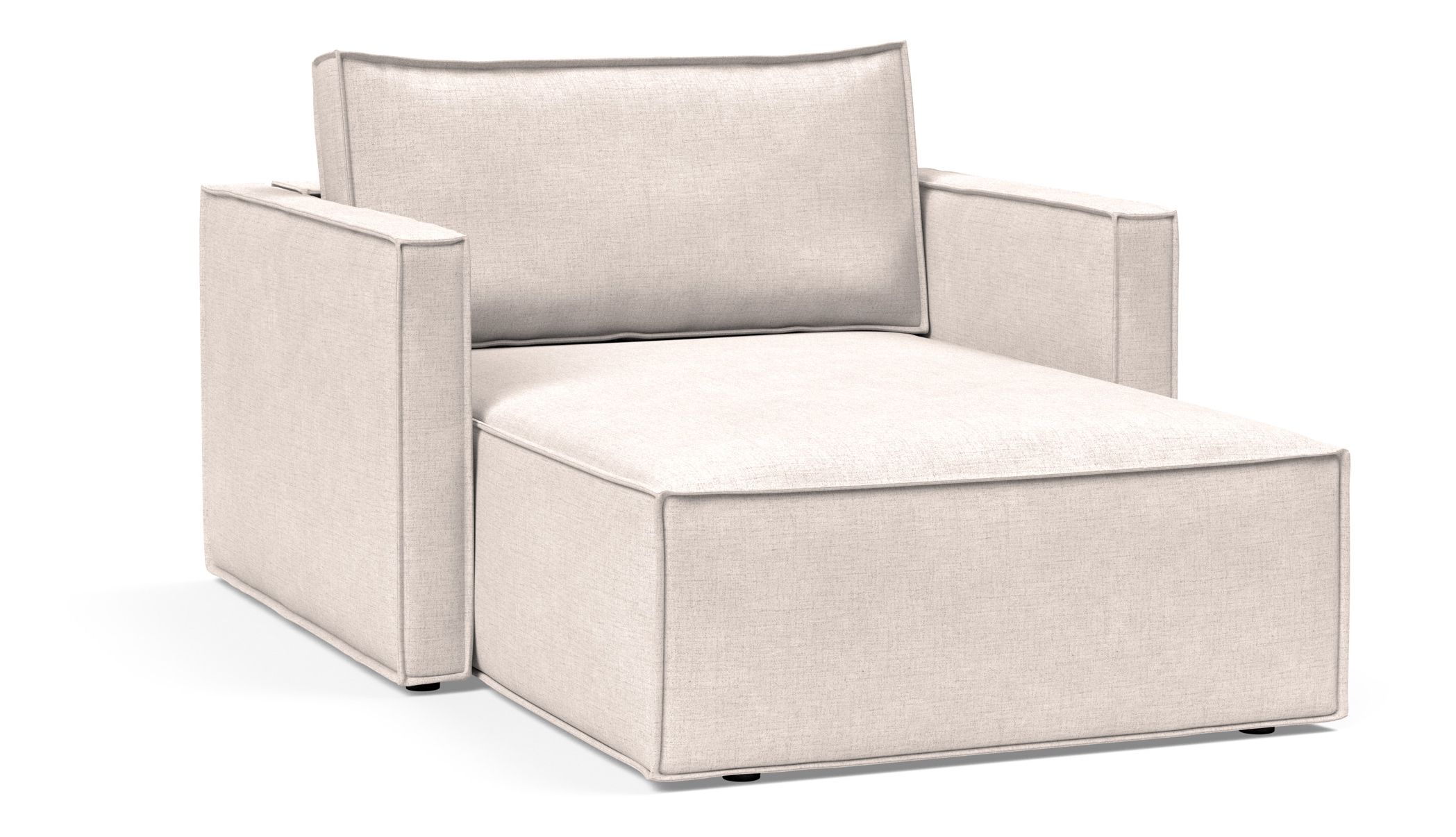 Newilla Storage Lounger Chair w/ Slim Arm Rests