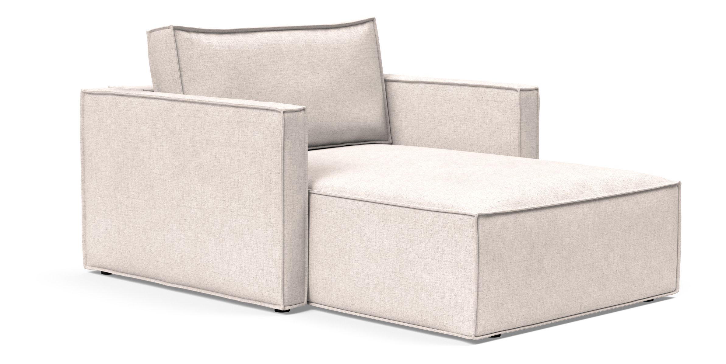 Newilla Storage Lounger Chair w/ Slim Arm Rests