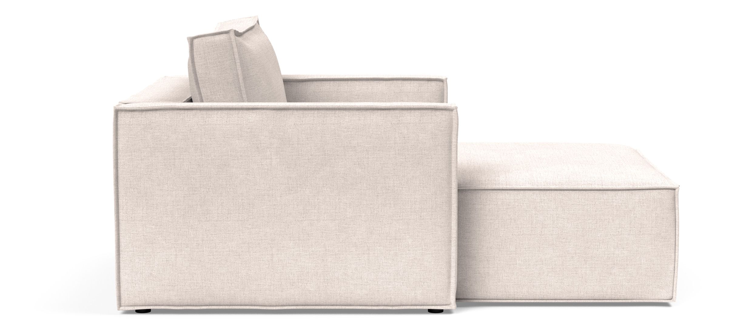 Newilla Storage Lounger Chair w/ Slim Arm Rests