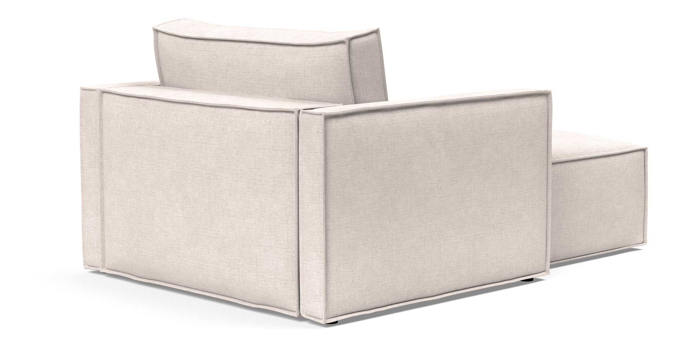 Newilla Storage Lounger Chair w/ Slim Arm Rests