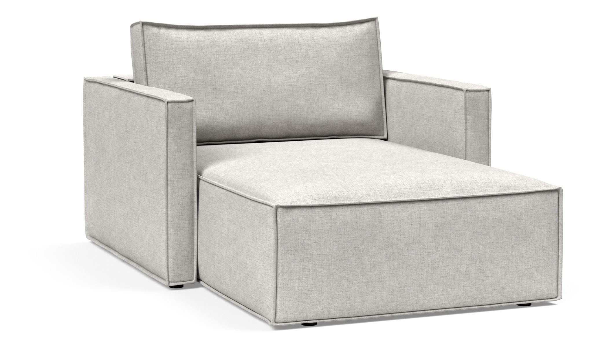 Newilla Storage Lounger Chair w/ Slim Arm Rests