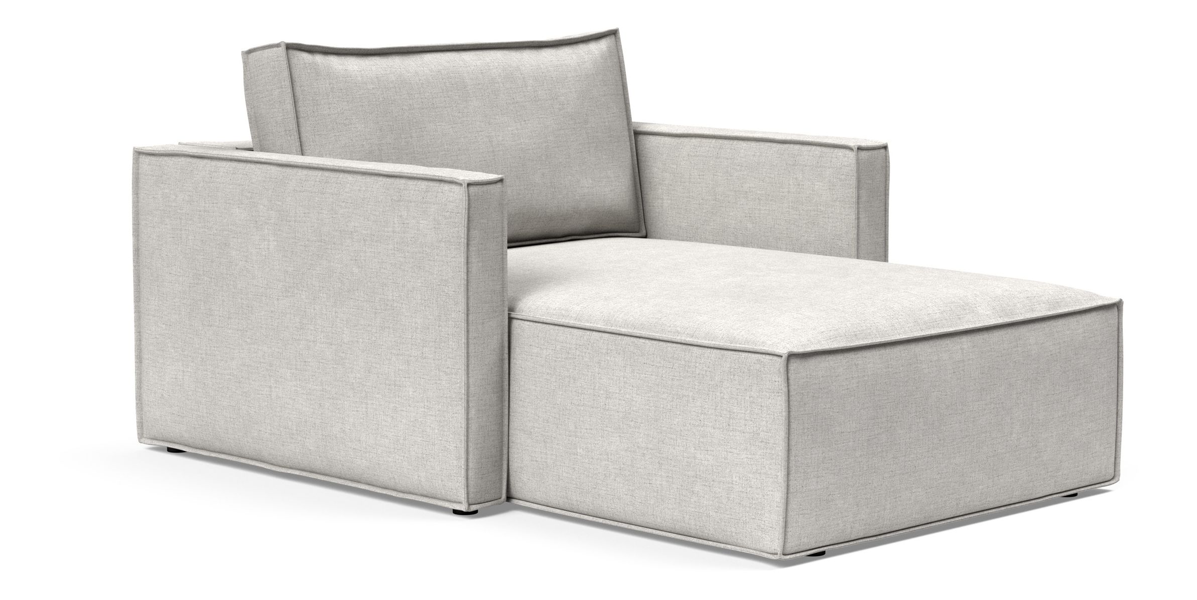 Newilla Storage Lounger Chair w/ Slim Arm Rests