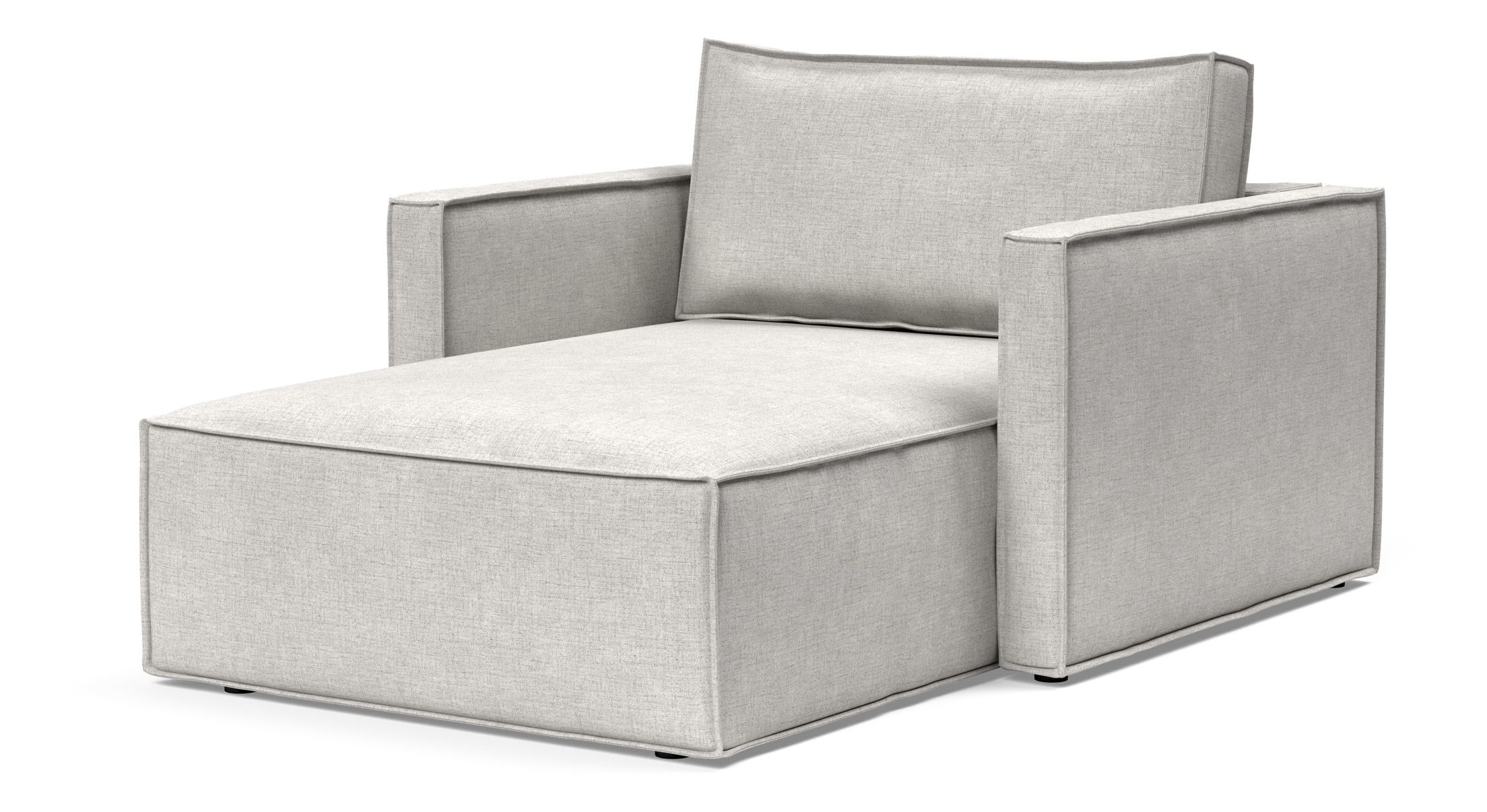 Newilla Storage Lounger Chair w/ Slim Arm Rests