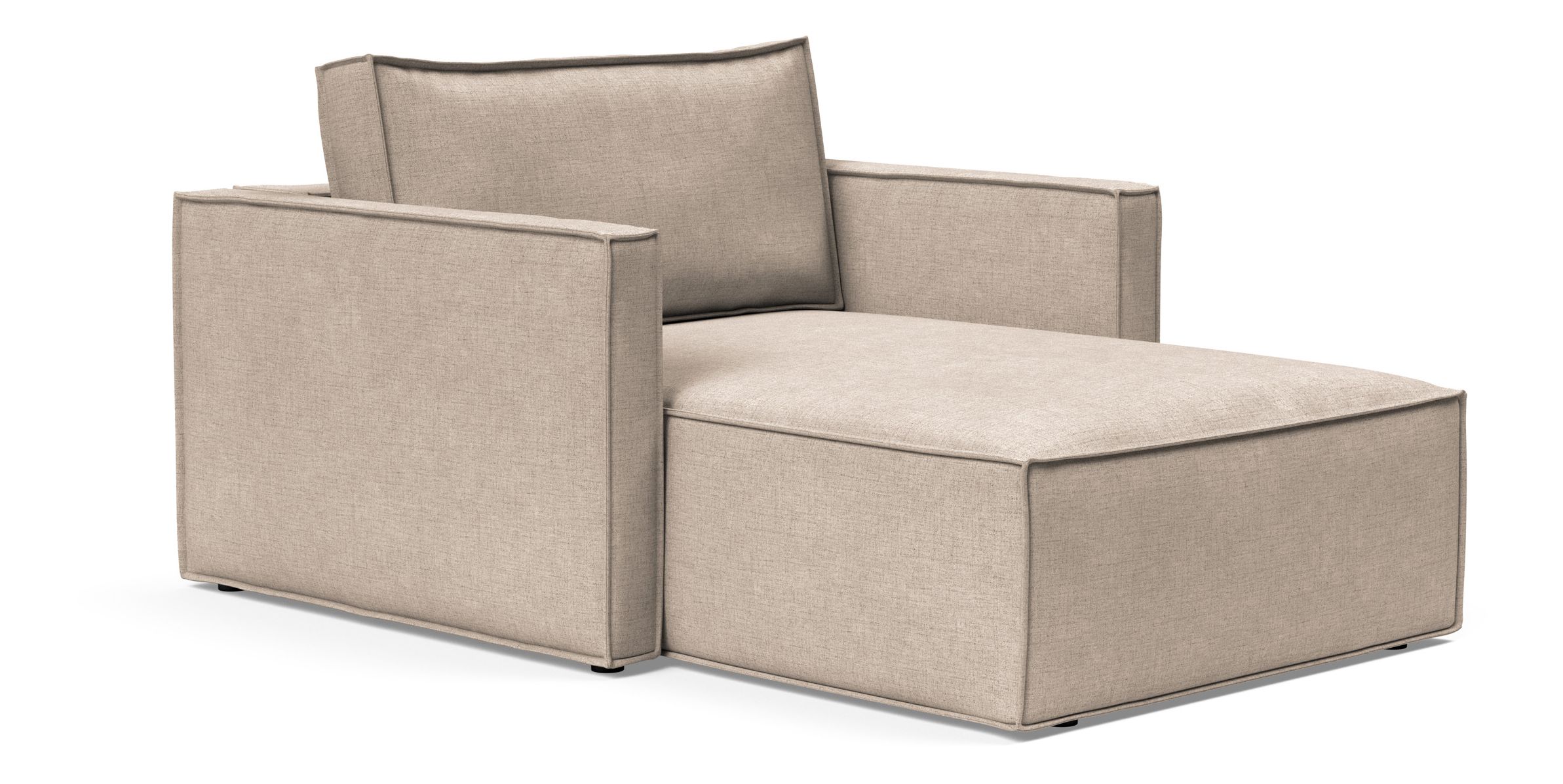 Newilla Storage Lounger Chair w/ Slim Arm Rests