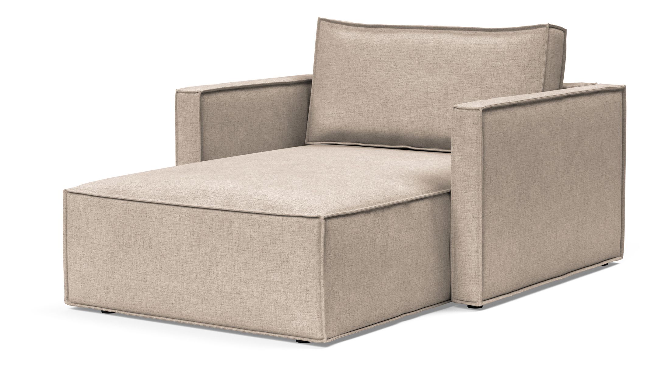 Newilla Storage Lounger Chair w/ Slim Arm Rests