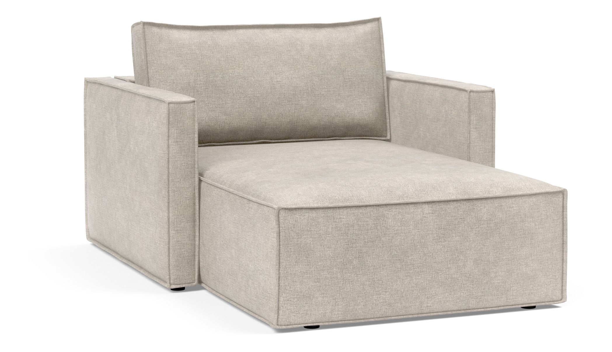 Newilla Storage Lounger Chair w/ Slim Arm Rests