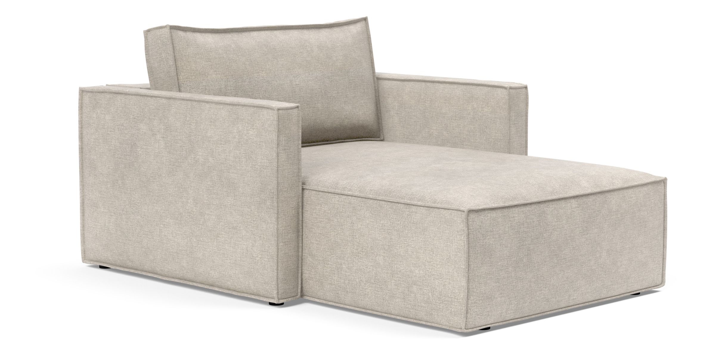 Newilla Storage Lounger Chair w/ Slim Arm Rests