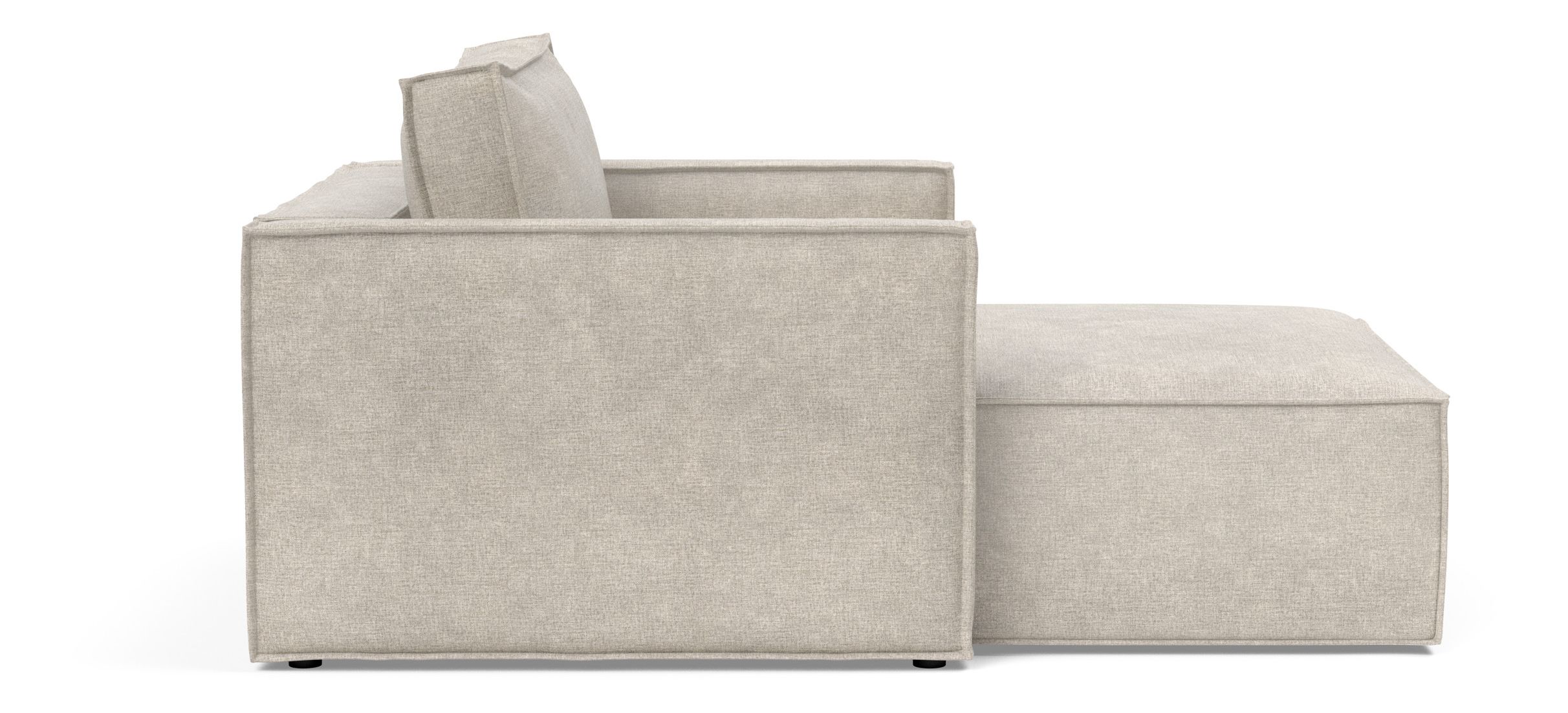 Newilla Storage Lounger Chair w/ Slim Arm Rests