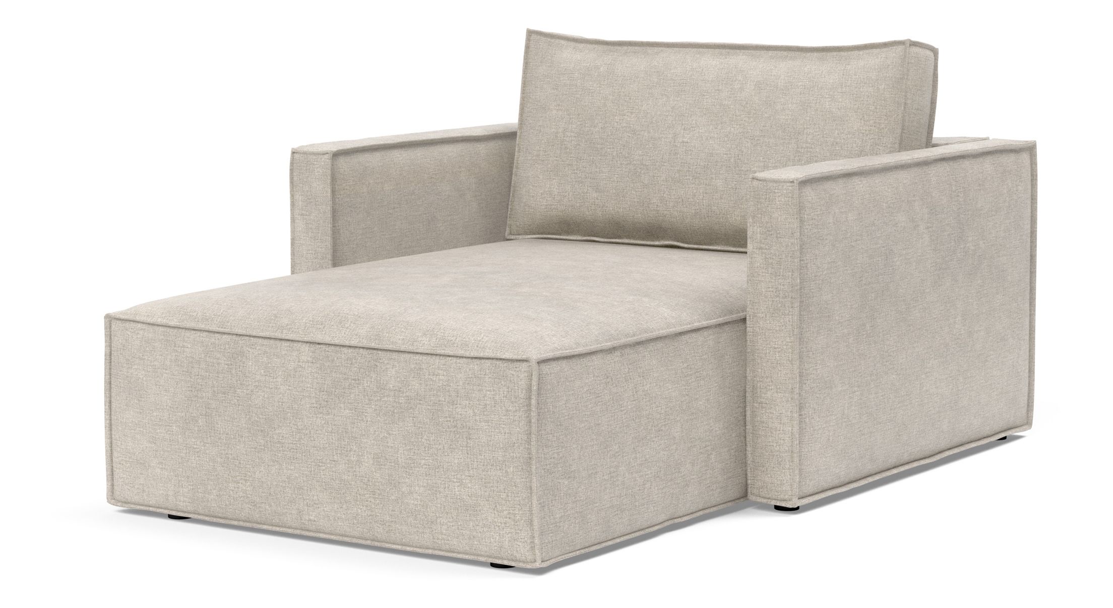 Newilla Storage Lounger Chair w/ Slim Arm Rests