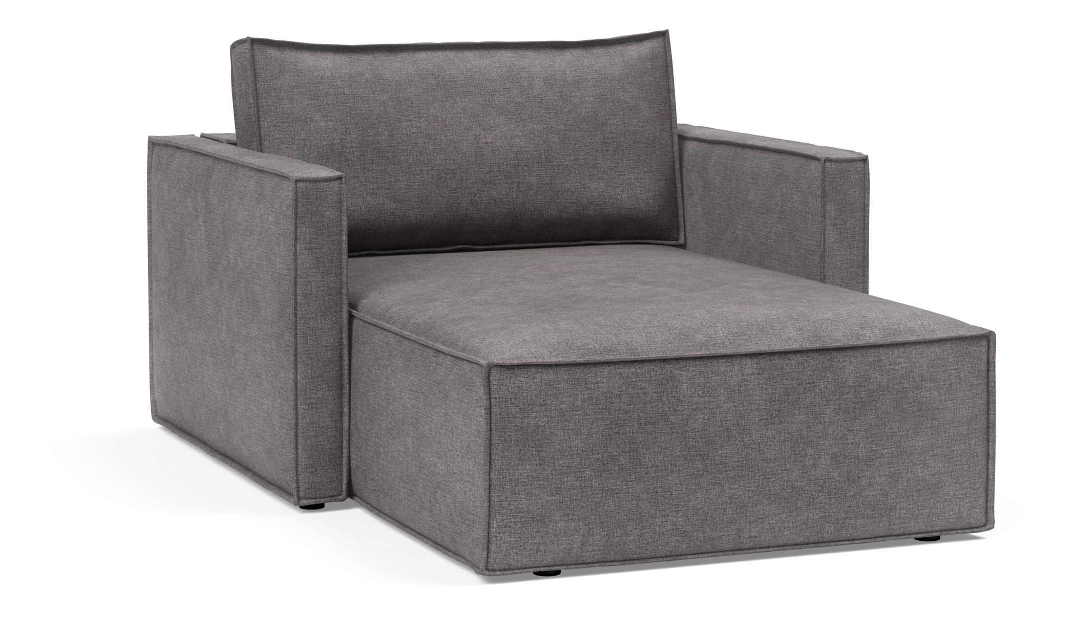 Newilla Storage Lounger Chair w/ Slim Arm Rests