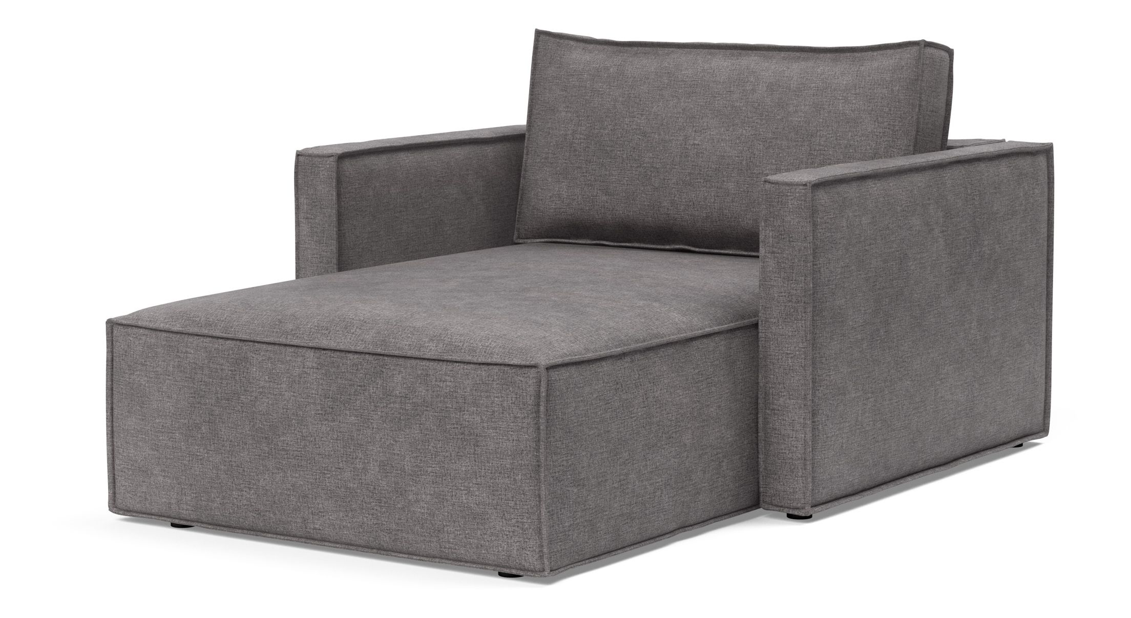 Newilla Storage Lounger Chair w/ Slim Arm Rests