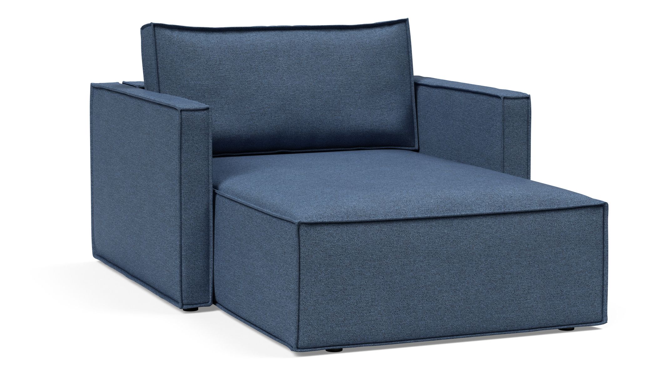 Newilla Storage Lounger Chair w/ Slim Arm Rests