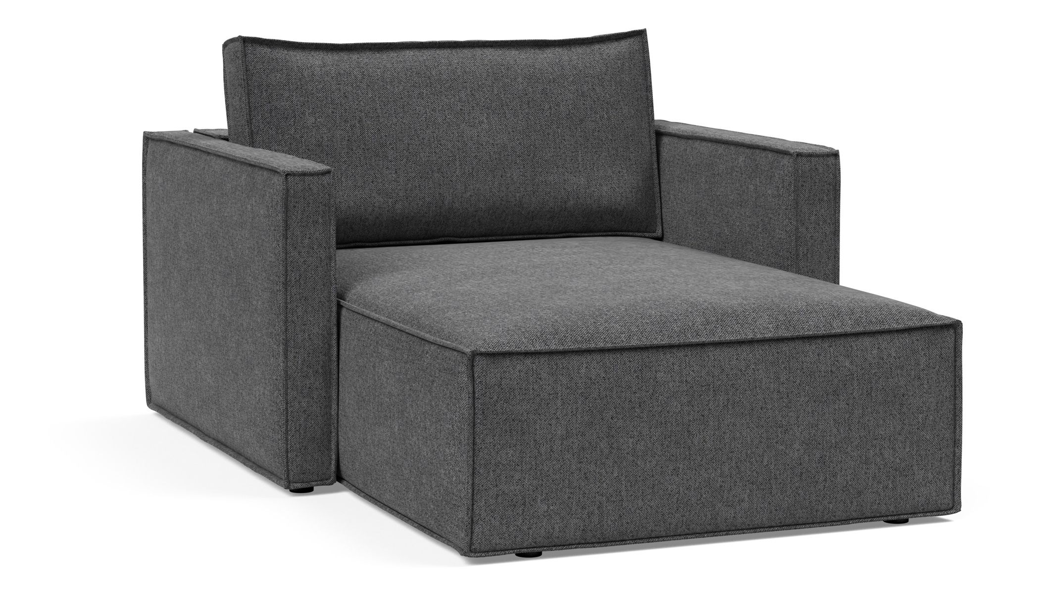 Newilla Storage Lounger Chair w/ Slim Arm Rests