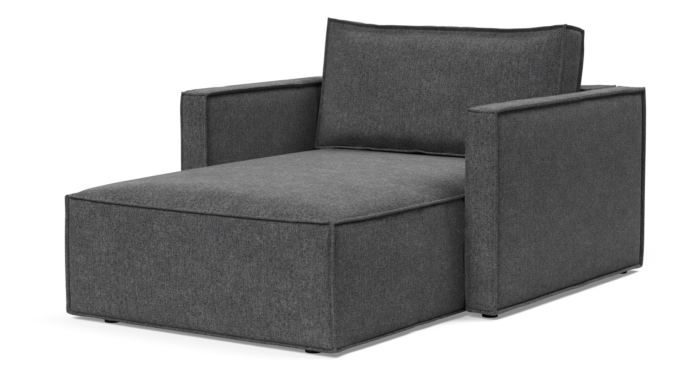 Newilla Storage Lounger Chair w/ Slim Arm Rests