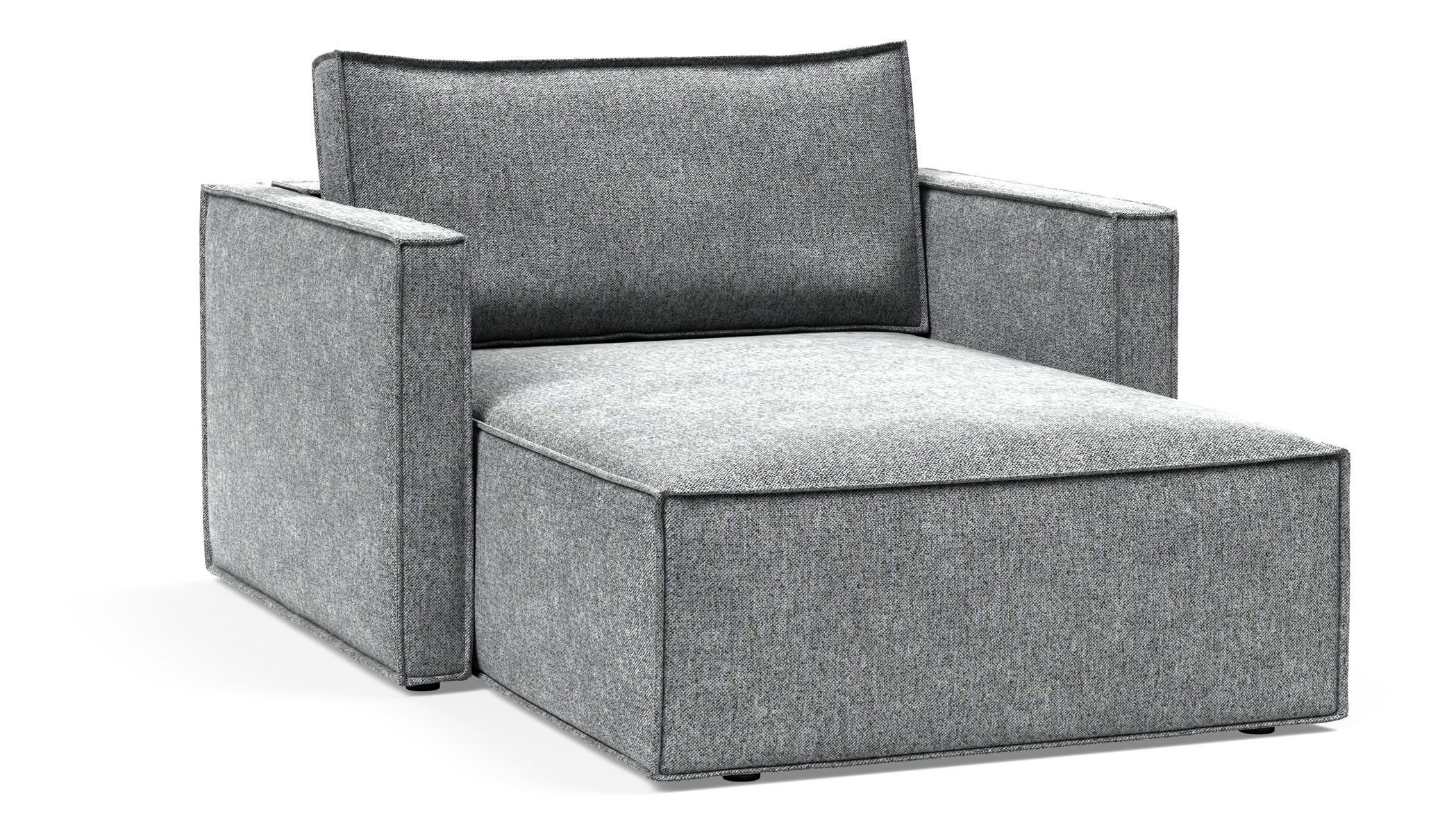 Newilla Storage Lounger Chair w/ Slim Arm Rests