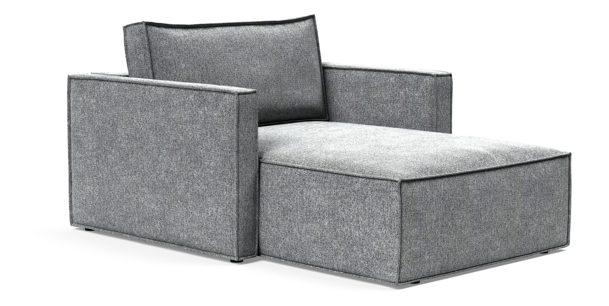 Newilla Storage Lounger Chair w/ Slim Arm Rests
