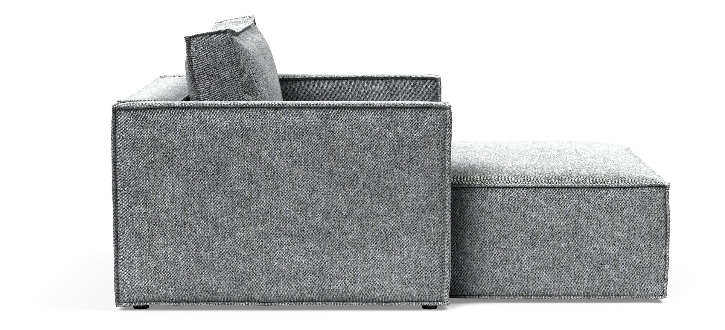 Newilla Storage Lounger Chair w/ Slim Arm Rests