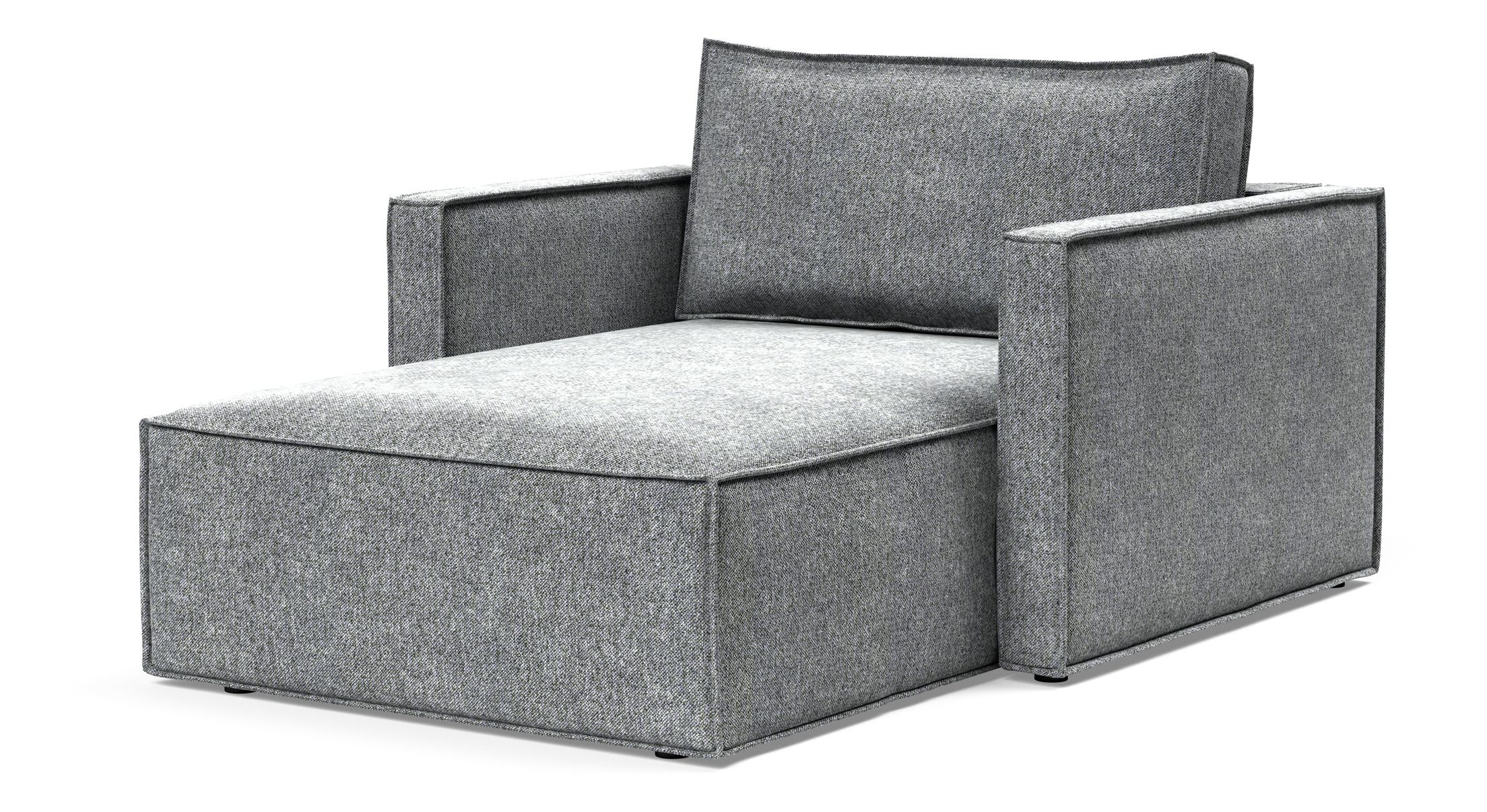 Newilla Storage Lounger Chair w/ Slim Arm Rests