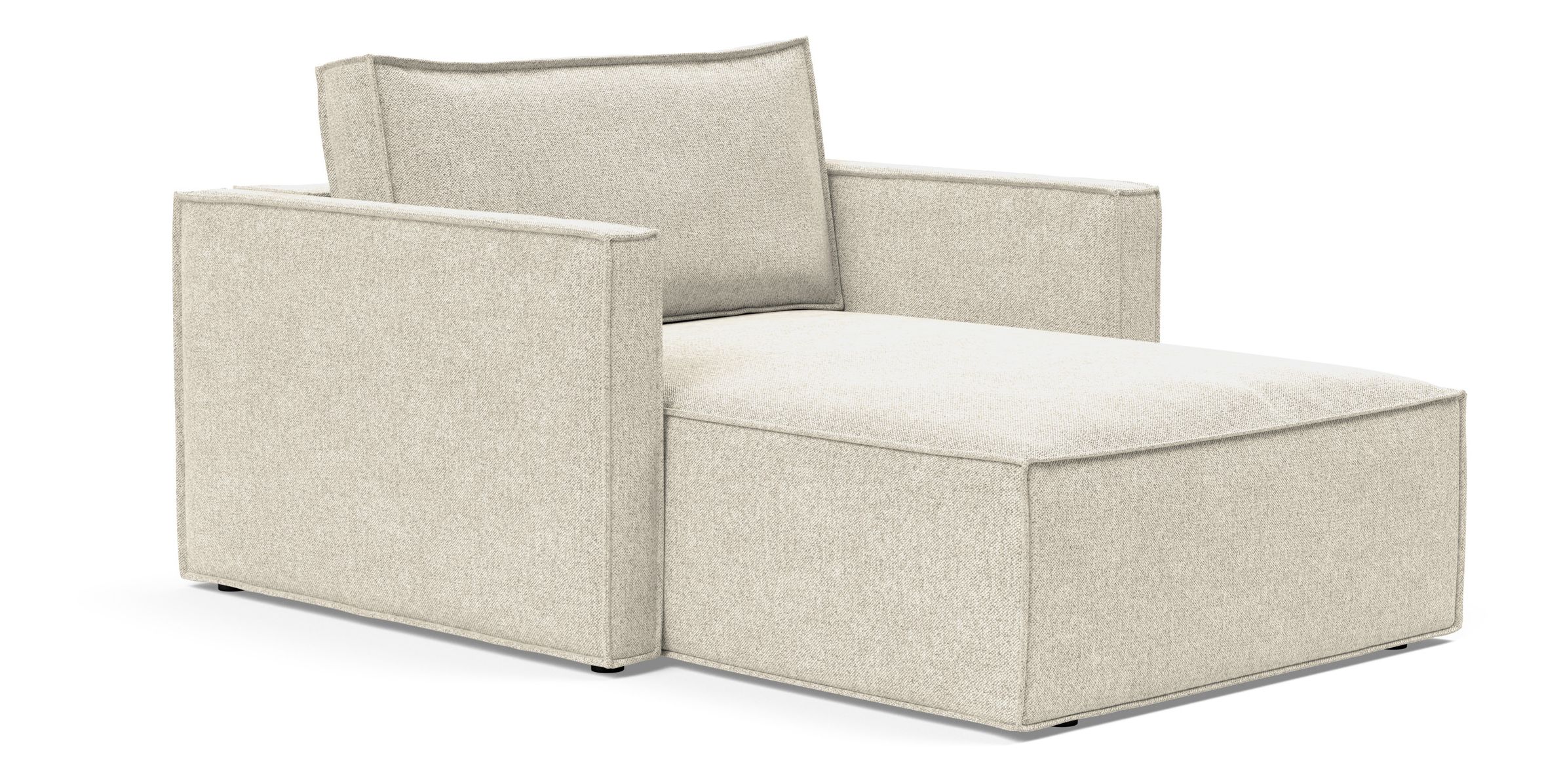 Newilla Storage Lounger Chair w/ Slim Arm Rests