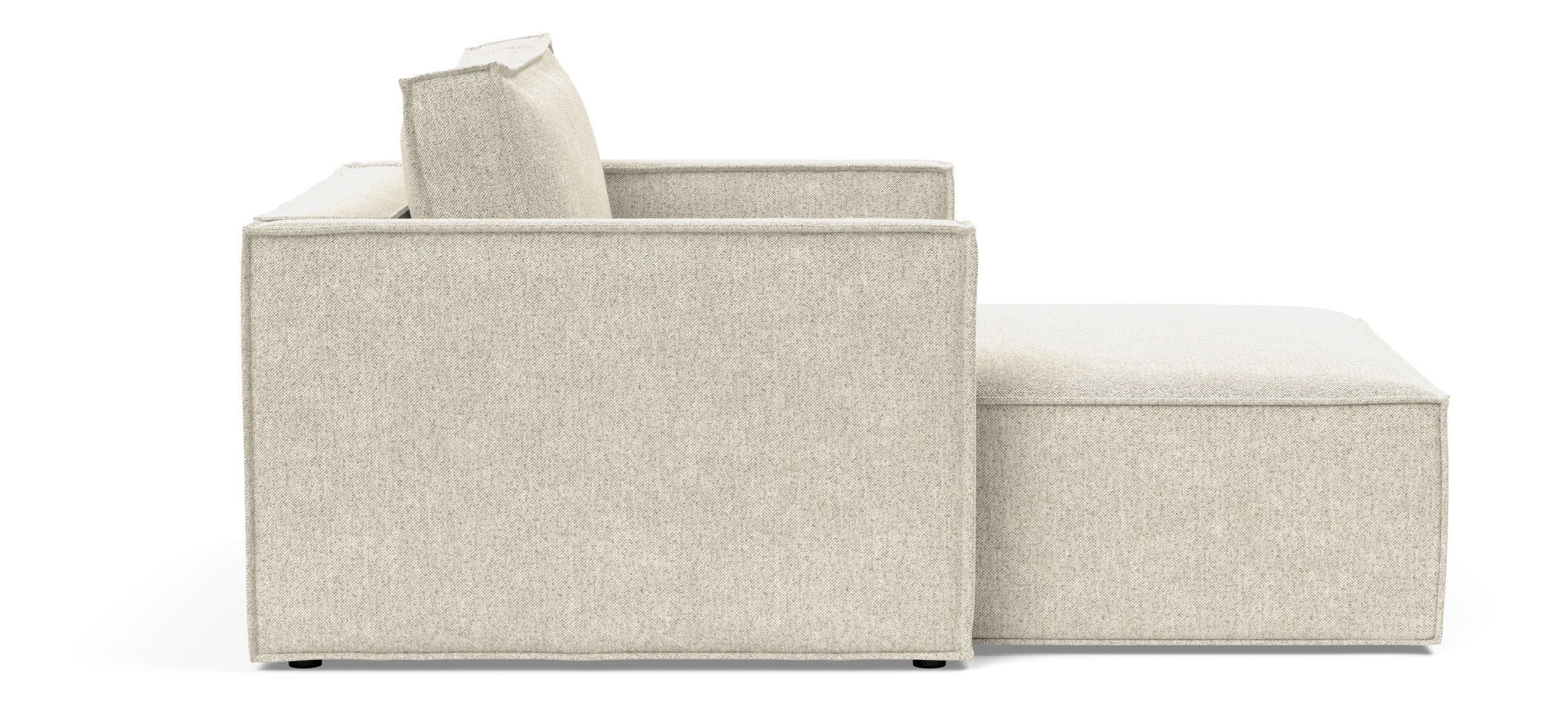 Newilla Storage Lounger Chair w/ Slim Arm Rests