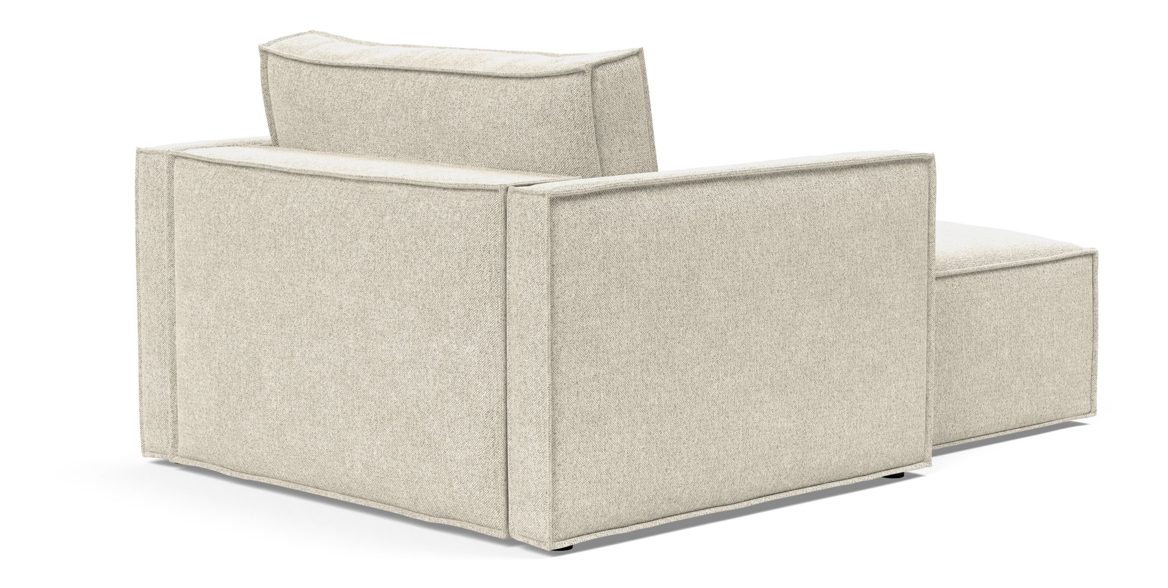 Newilla Storage Lounger Chair w/ Slim Arm Rests