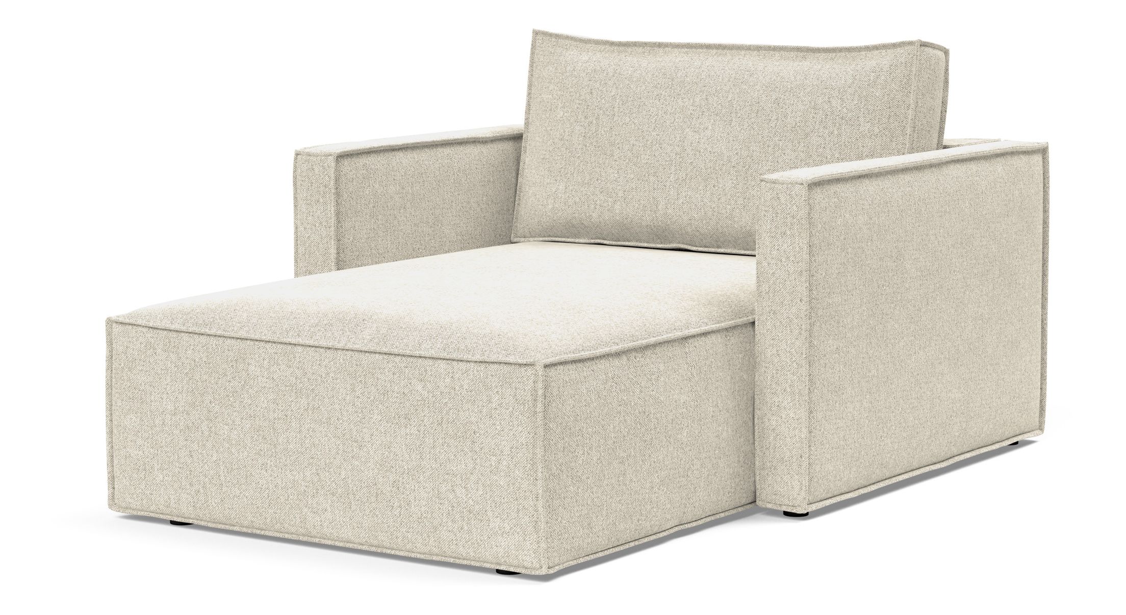 Newilla Storage Lounger Chair w/ Slim Arm Rests