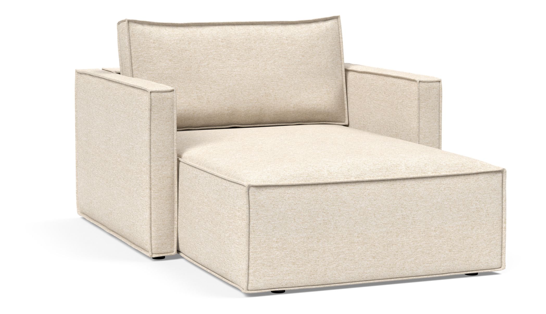 Newilla Storage Lounger Chair w/ Slim Arm Rests