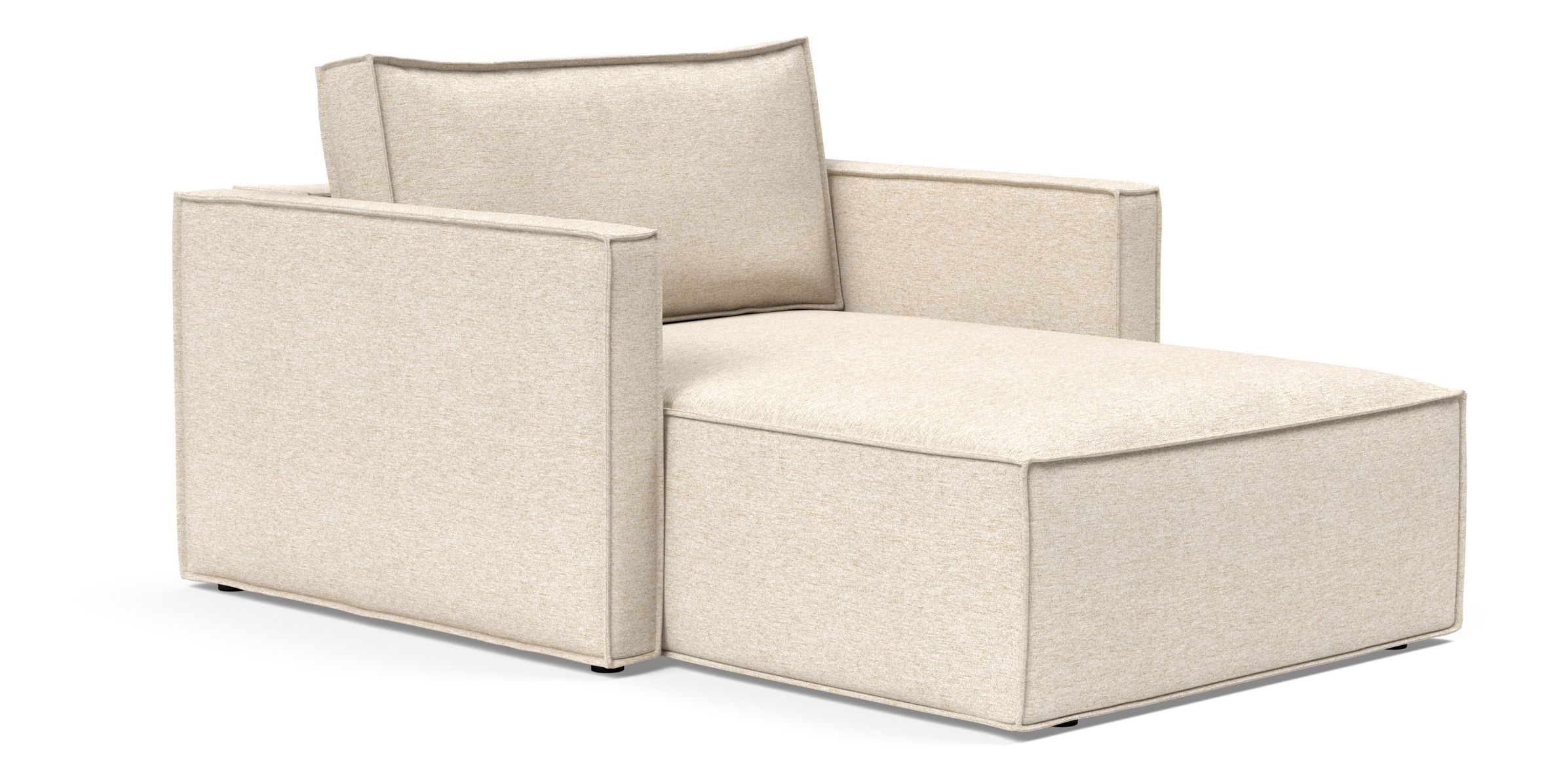Newilla Storage Lounger Chair w/ Slim Arm Rests