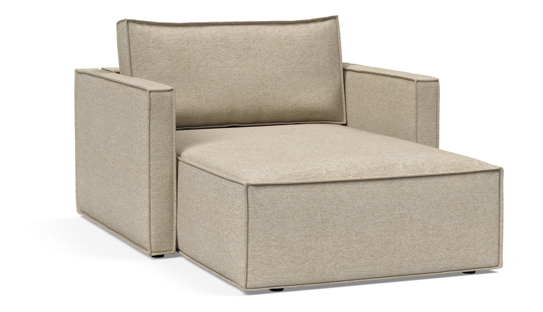Newilla Storage Lounger Chair w/ Slim Arm Rests