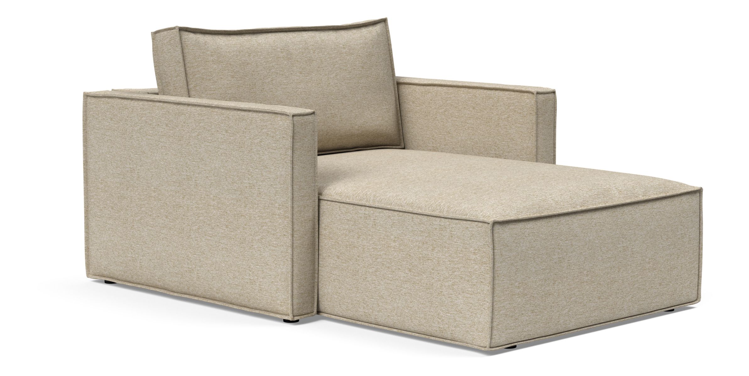 Newilla Storage Lounger Chair w/ Slim Arm Rests
