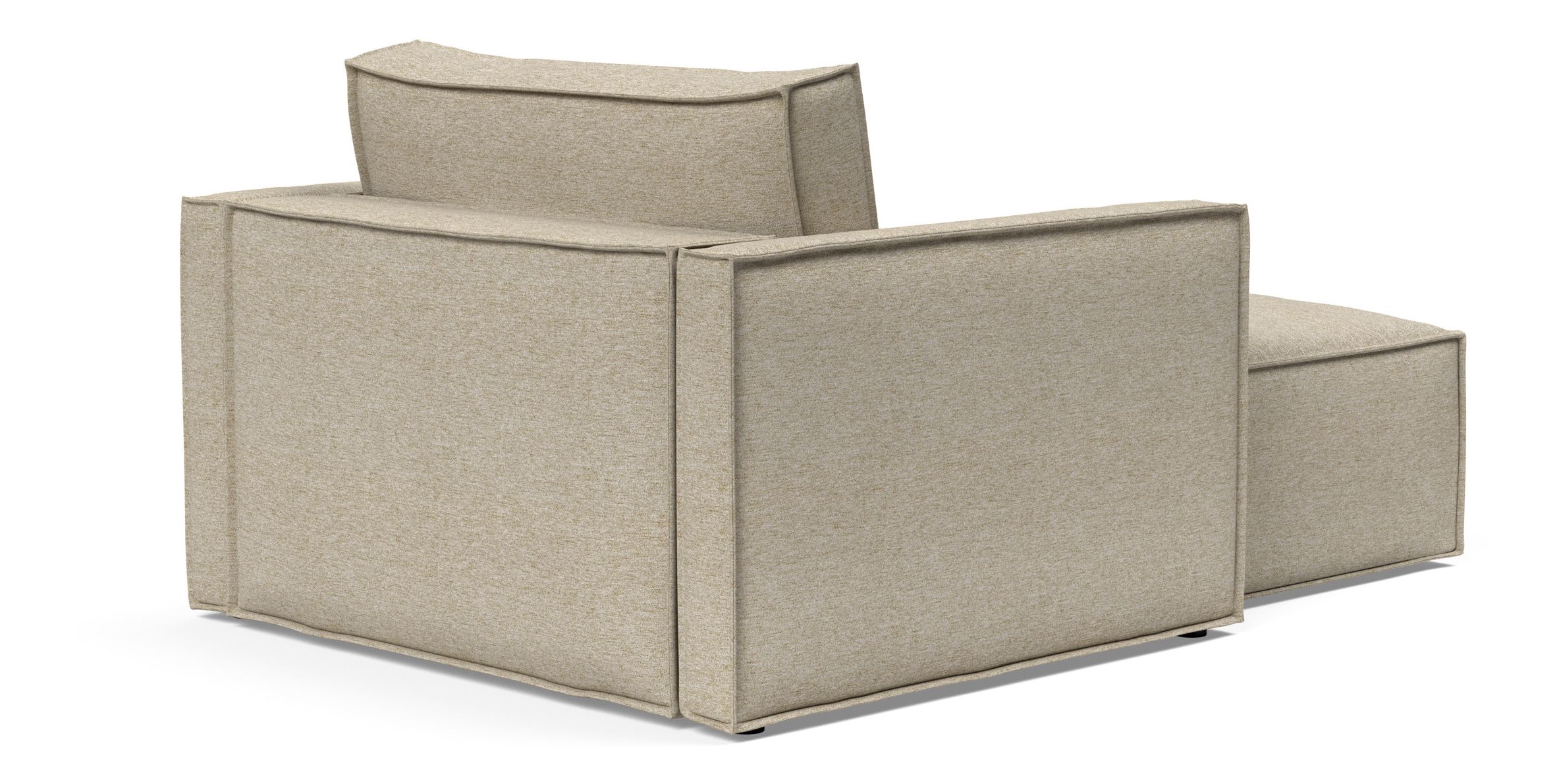 Newilla Storage Lounger Chair w/ Slim Arm Rests