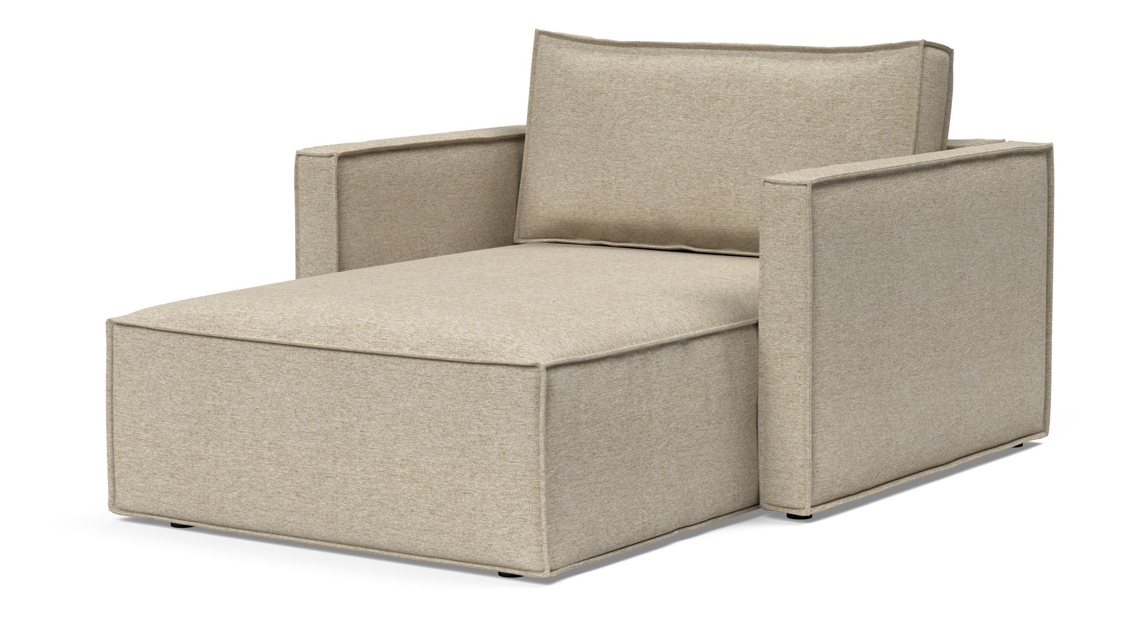 Newilla Storage Lounger Chair w/ Slim Arm Rests