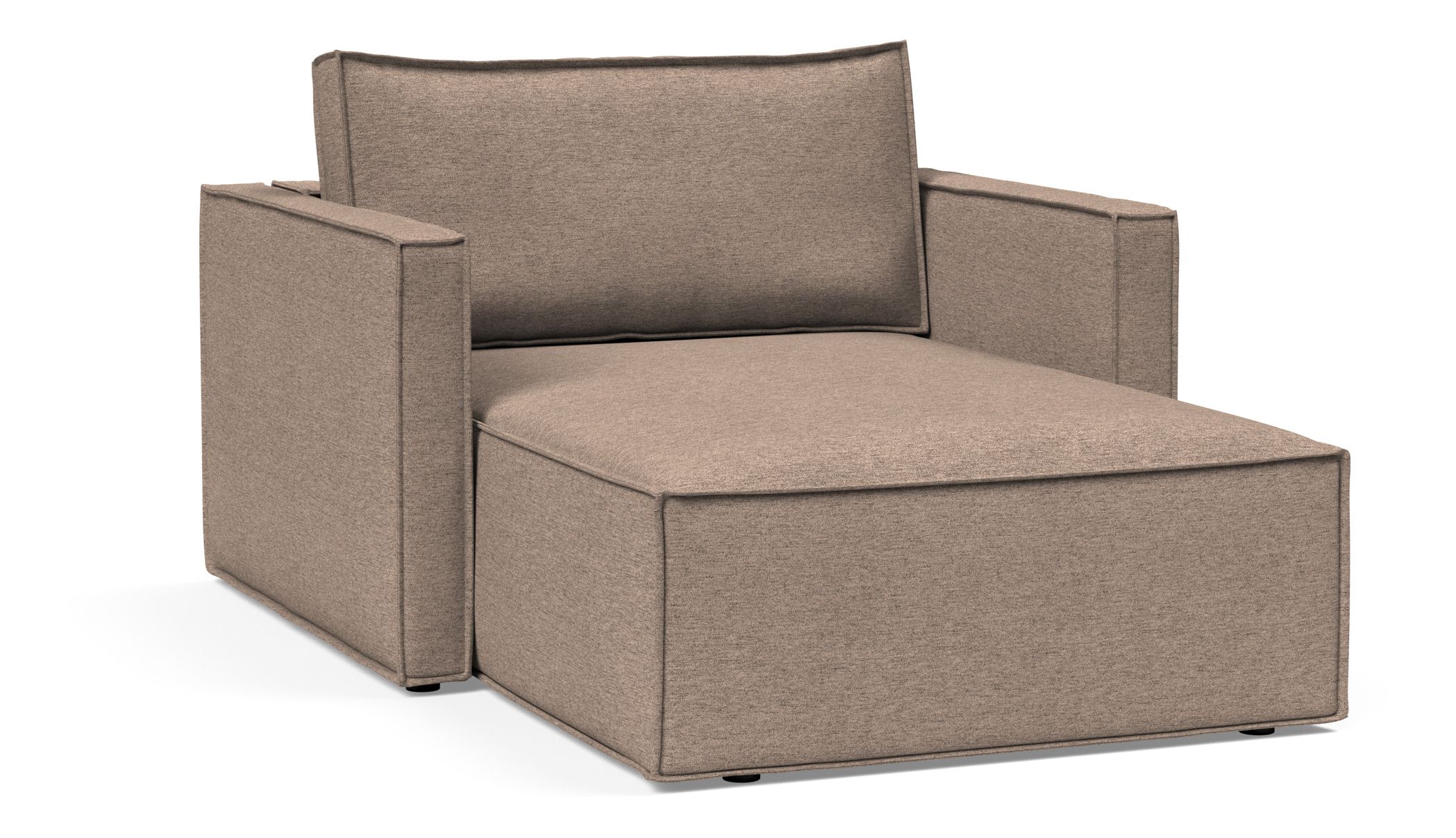 Newilla Storage Lounger Chair w/ Slim Arm Rests