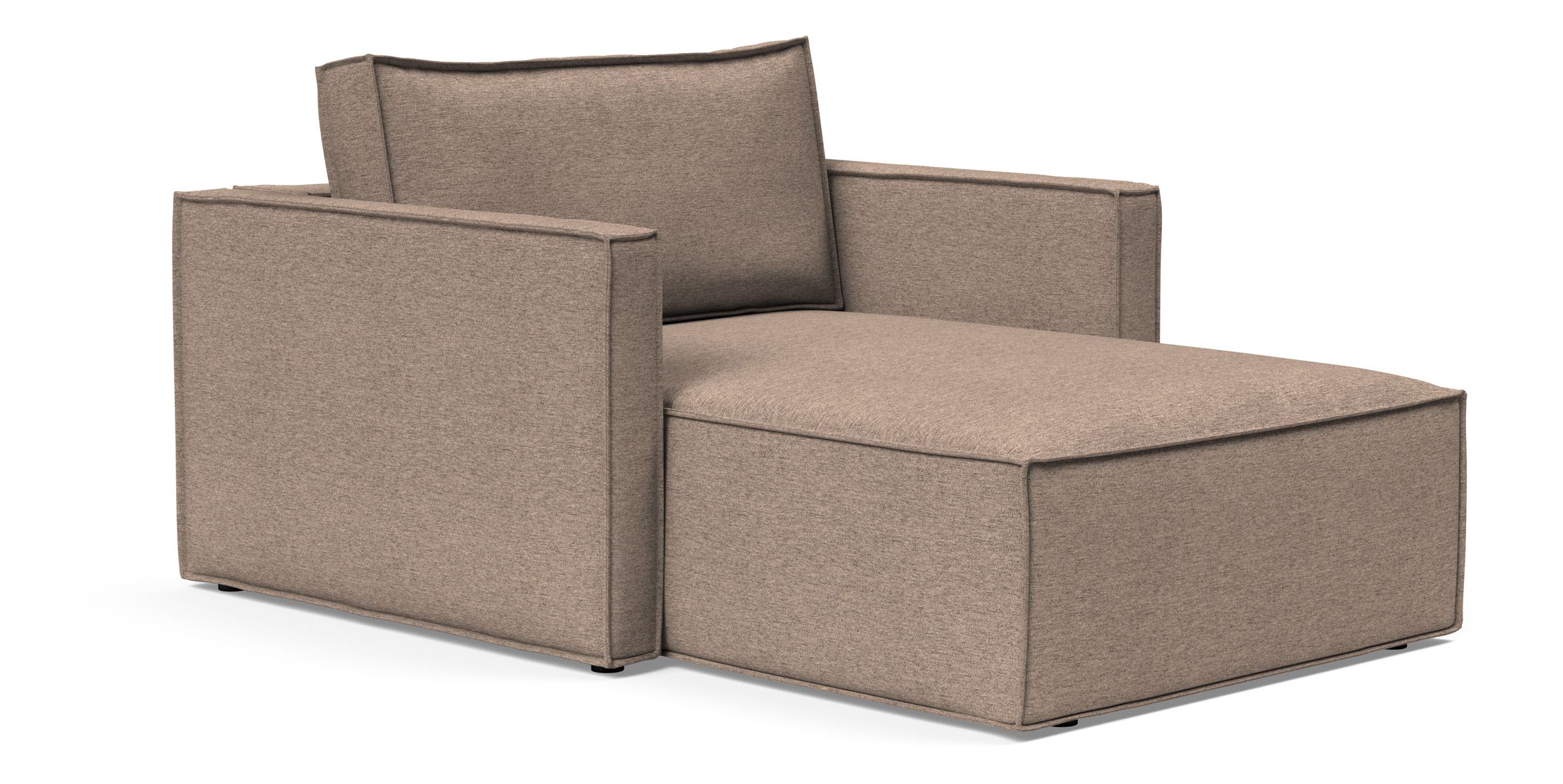 Newilla Storage Lounger Chair w/ Slim Arm Rests