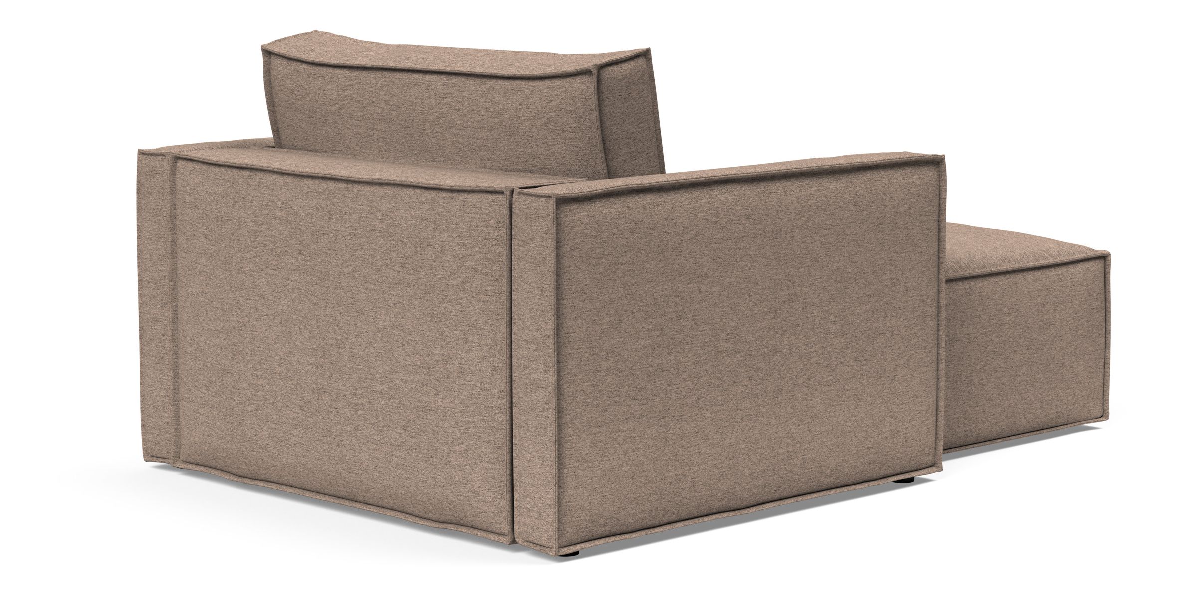 Newilla Storage Lounger Chair w/ Slim Arm Rests