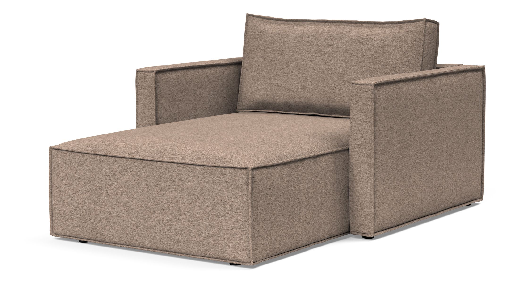 Newilla Storage Lounger Chair w/ Slim Arm Rests